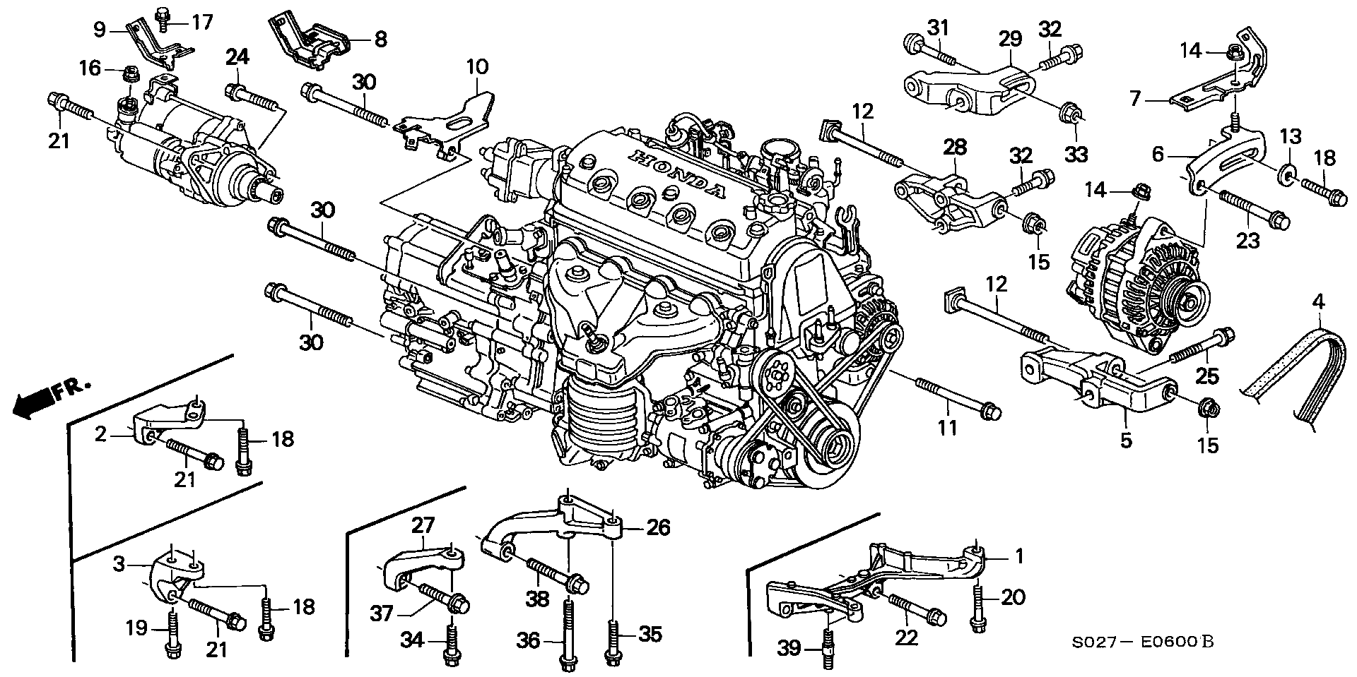 Honda 31110-P2A-004 - Moniurahihna inparts.fi