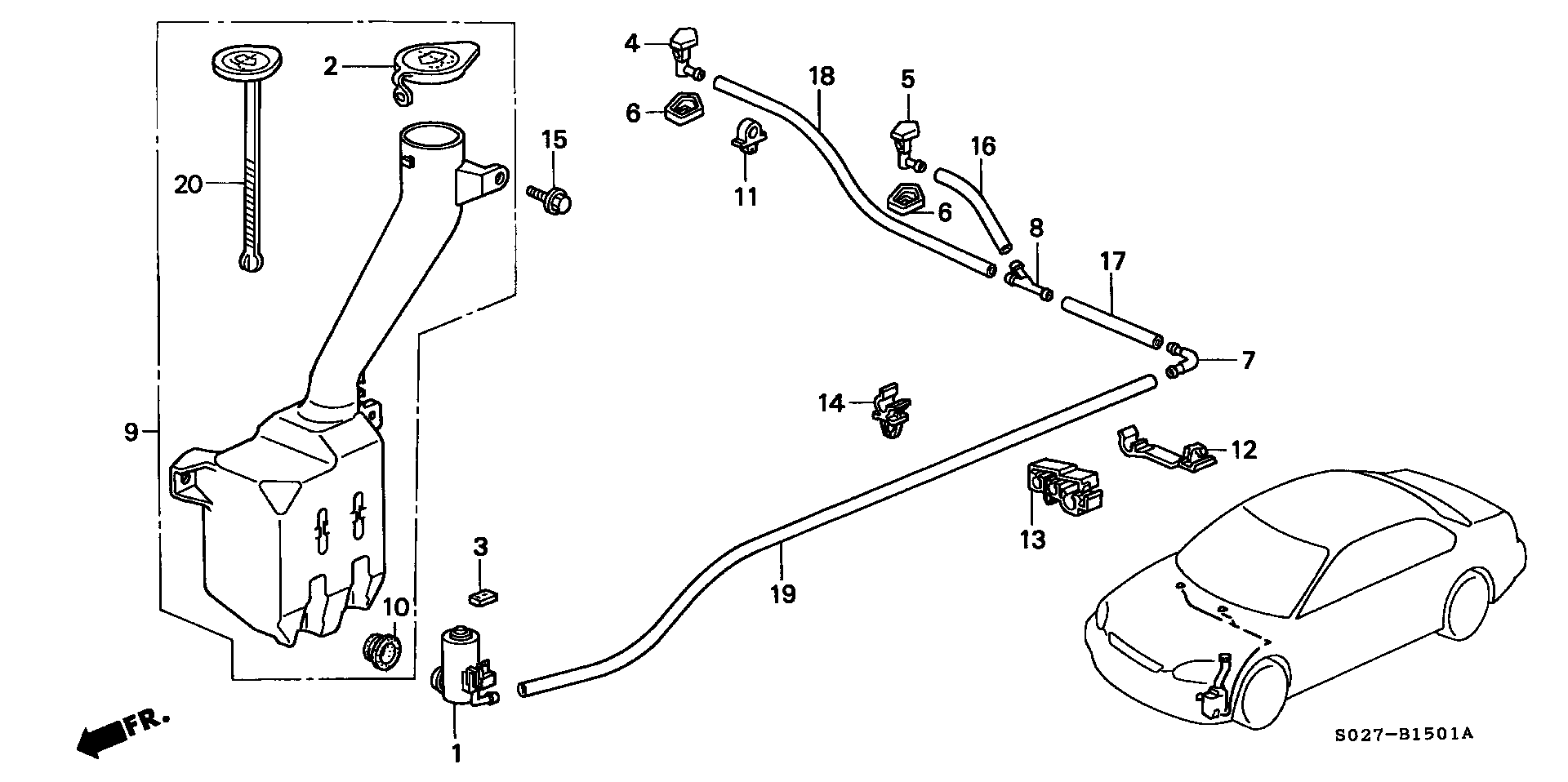 Honda 38512SC4673 - Pesunestepumppu, lasinpesu inparts.fi