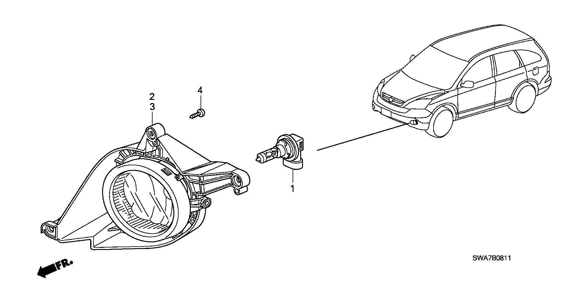 Honda 33165-SMG-E01 - Polttimo, mutkavalonheitin inparts.fi