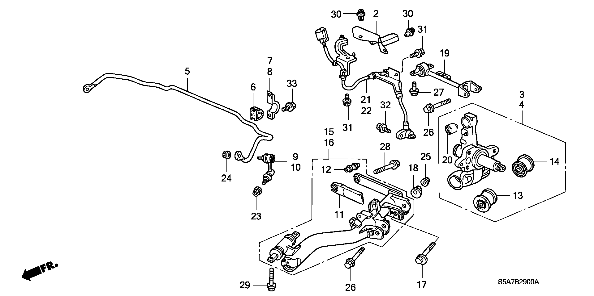 Honda 52365-S5A-024 - Tukivarren hela inparts.fi