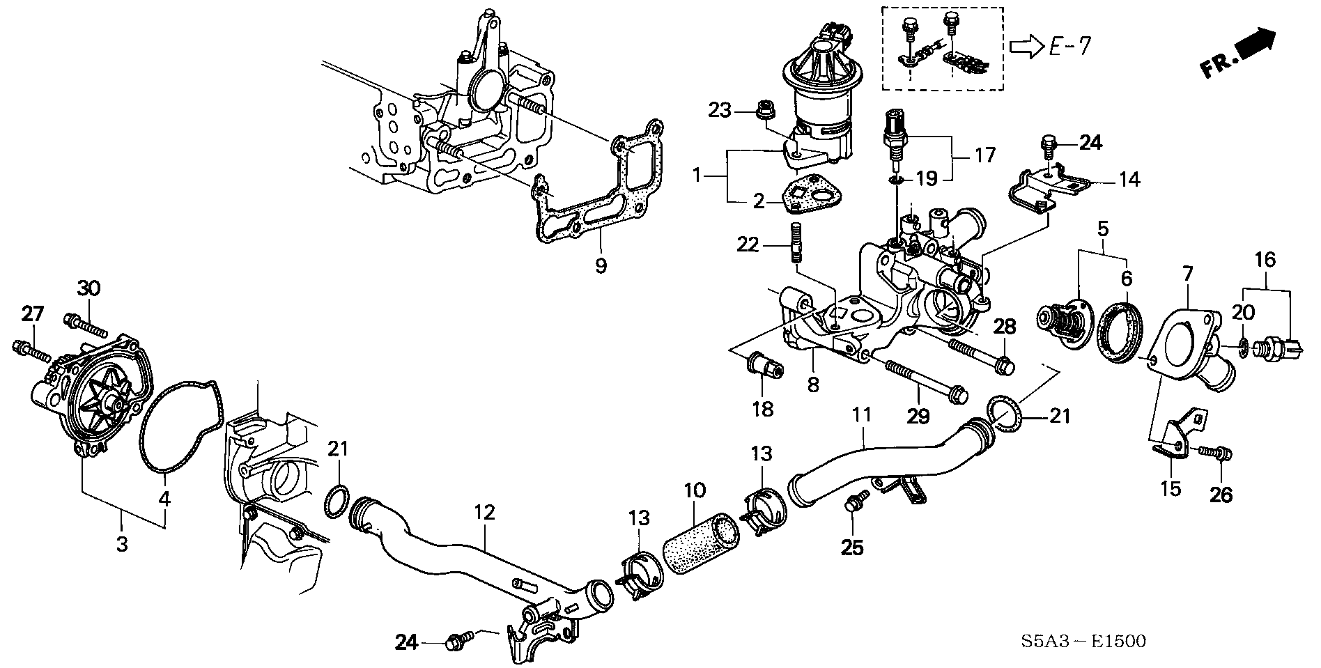 Honda 19 200 PLM A01 - Vesipumppu inparts.fi