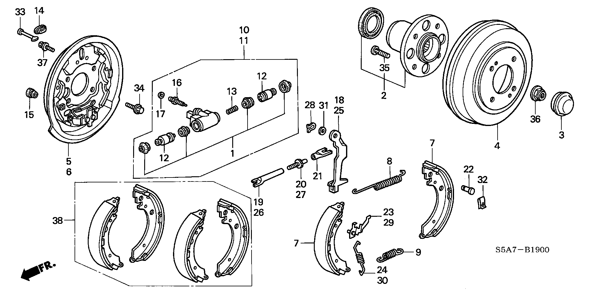 Honda 43053-S5A-E50 - Jarrukenkäsarja inparts.fi