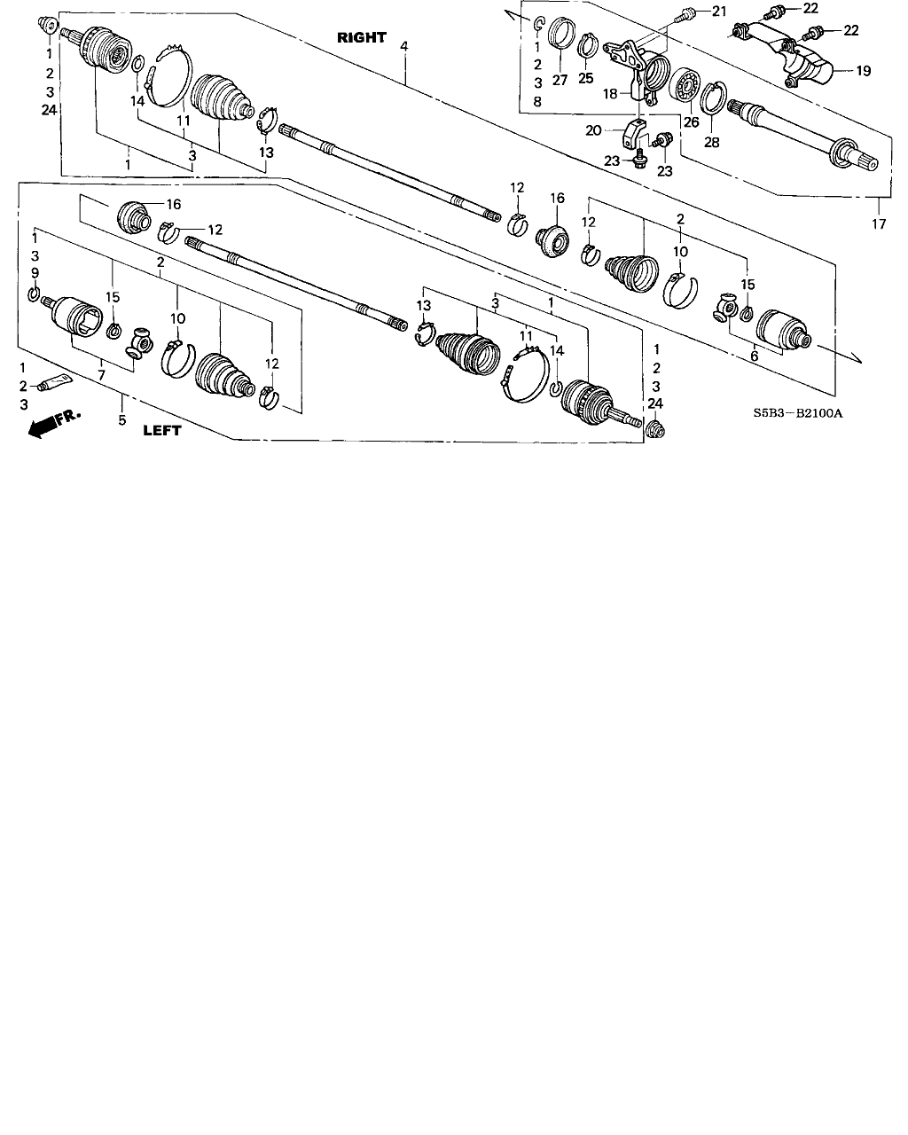 Honda 44018-SAB-N01 - Paljekumi, vetoakseli inparts.fi