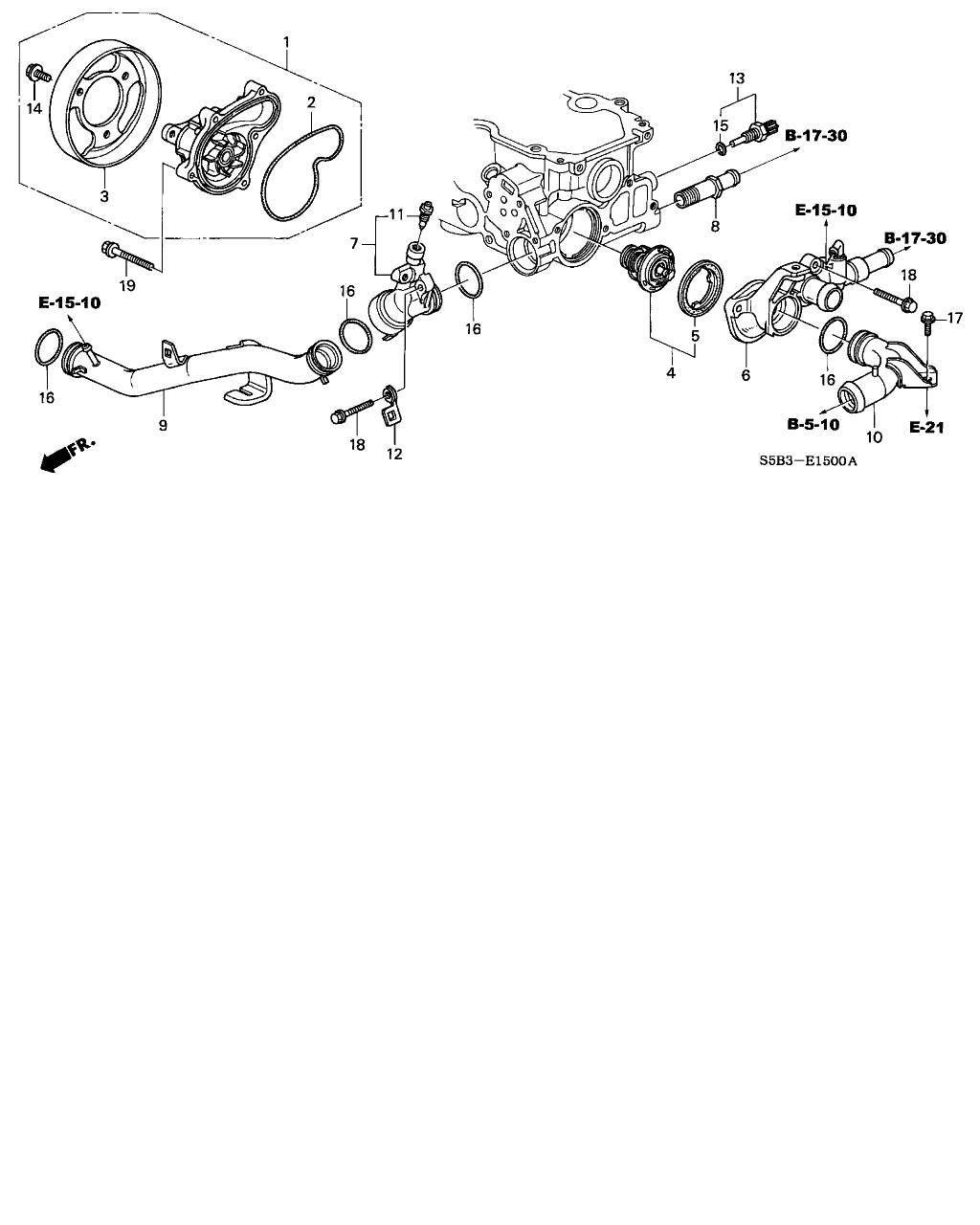 Honda 19301-PZA-305 - Termostaatti, jäähdytysneste inparts.fi