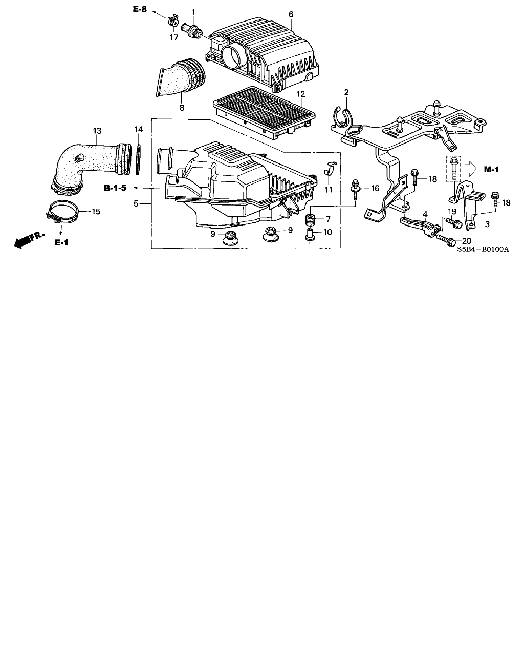 Honda 17220-PZA-000 - Ilmansuodatin inparts.fi