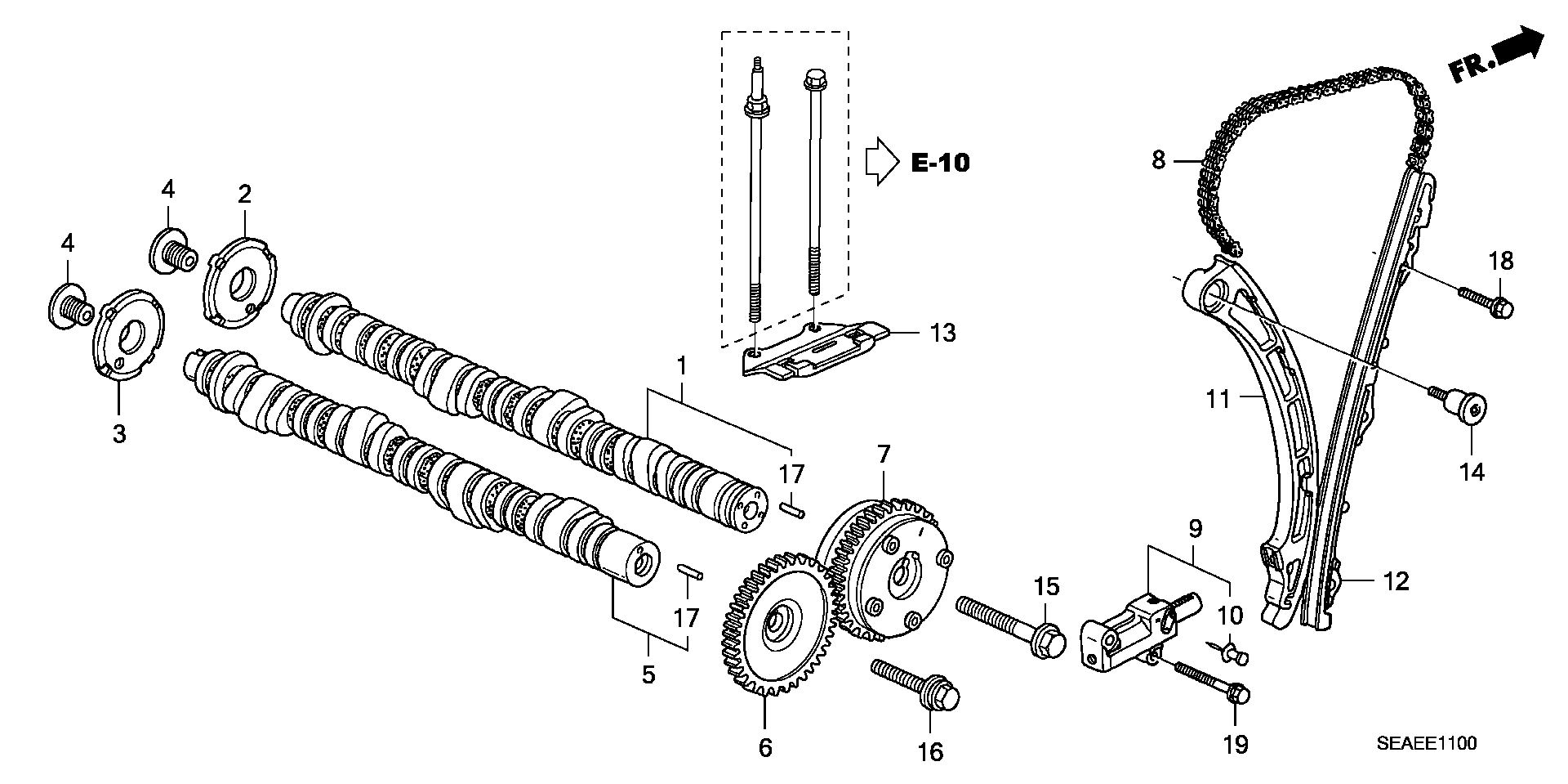 Honda 14540-RWC-A02 - Jakoketjusarja inparts.fi