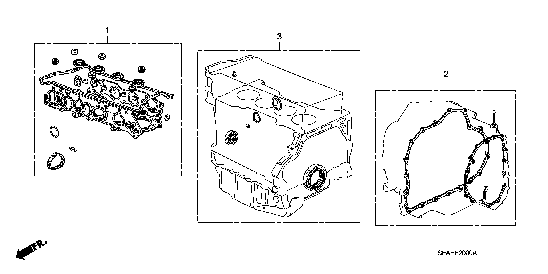 Honda 06114-RBA-020 - Tiivistesarja, kampikammio inparts.fi