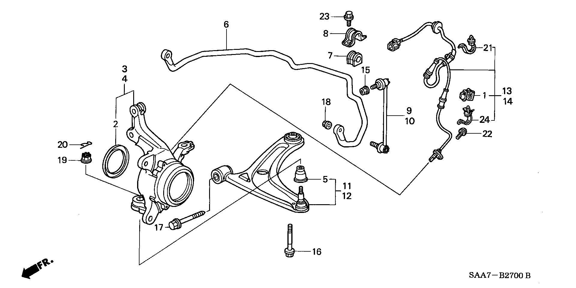 Honda 51306-SAA-E02 - Laakerin holkki, vakaaja inparts.fi