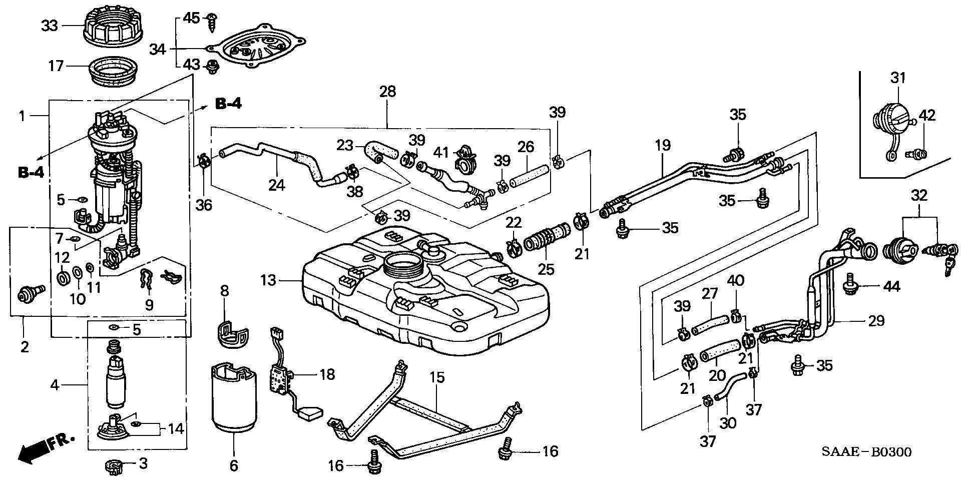 Honda 16010-SAA-000 - Polttoainesuodatin inparts.fi