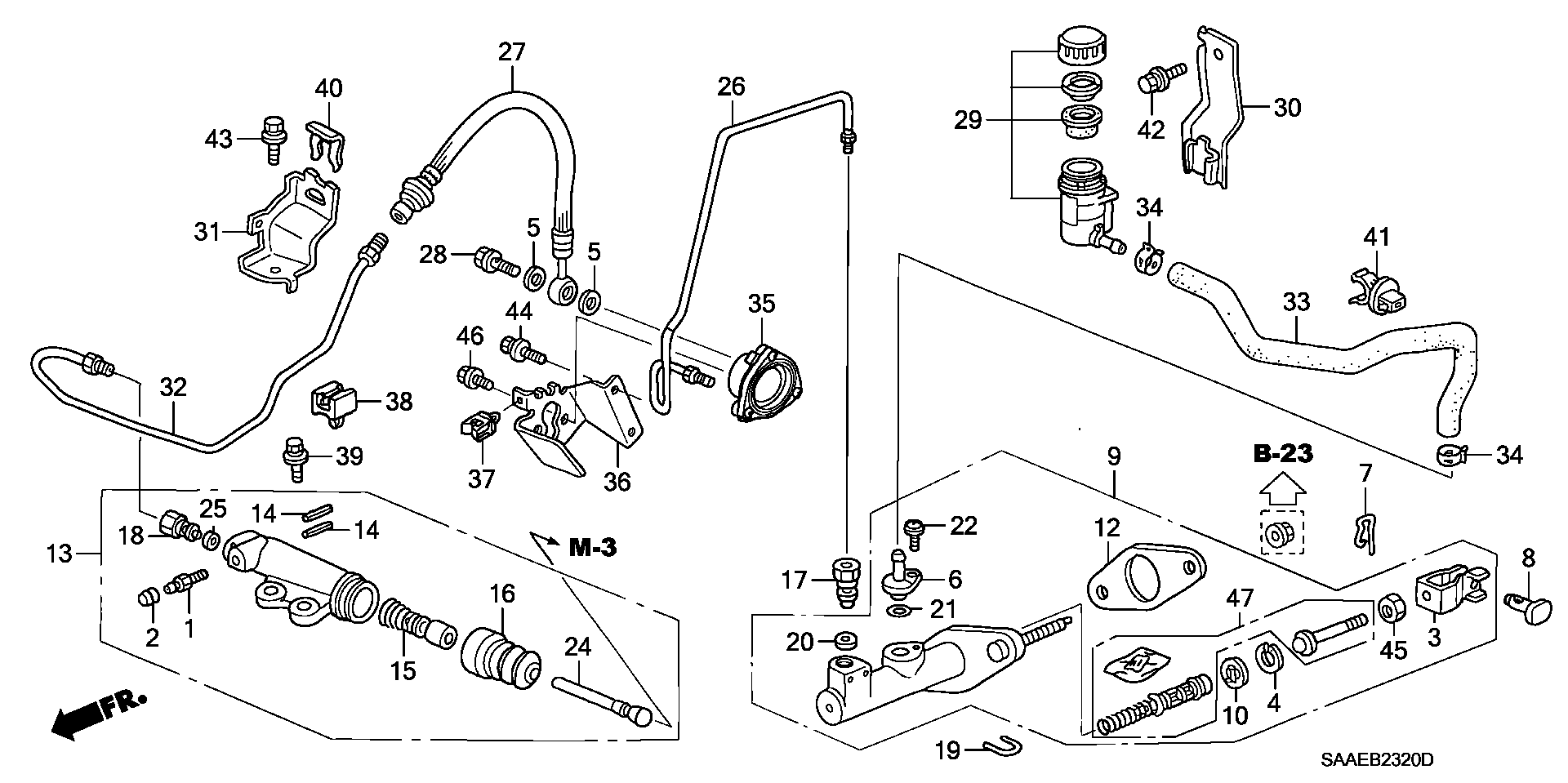 Honda 46920-SAA-P01 - Pääsylinteri, kytkin inparts.fi