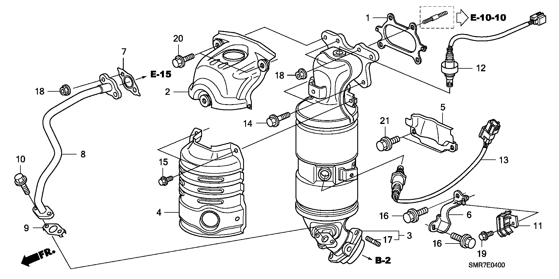 Honda 18160RSAG00 - Katalysaattori inparts.fi