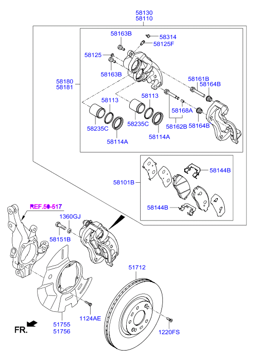 KIA 517122W000 - Jarrulevy inparts.fi