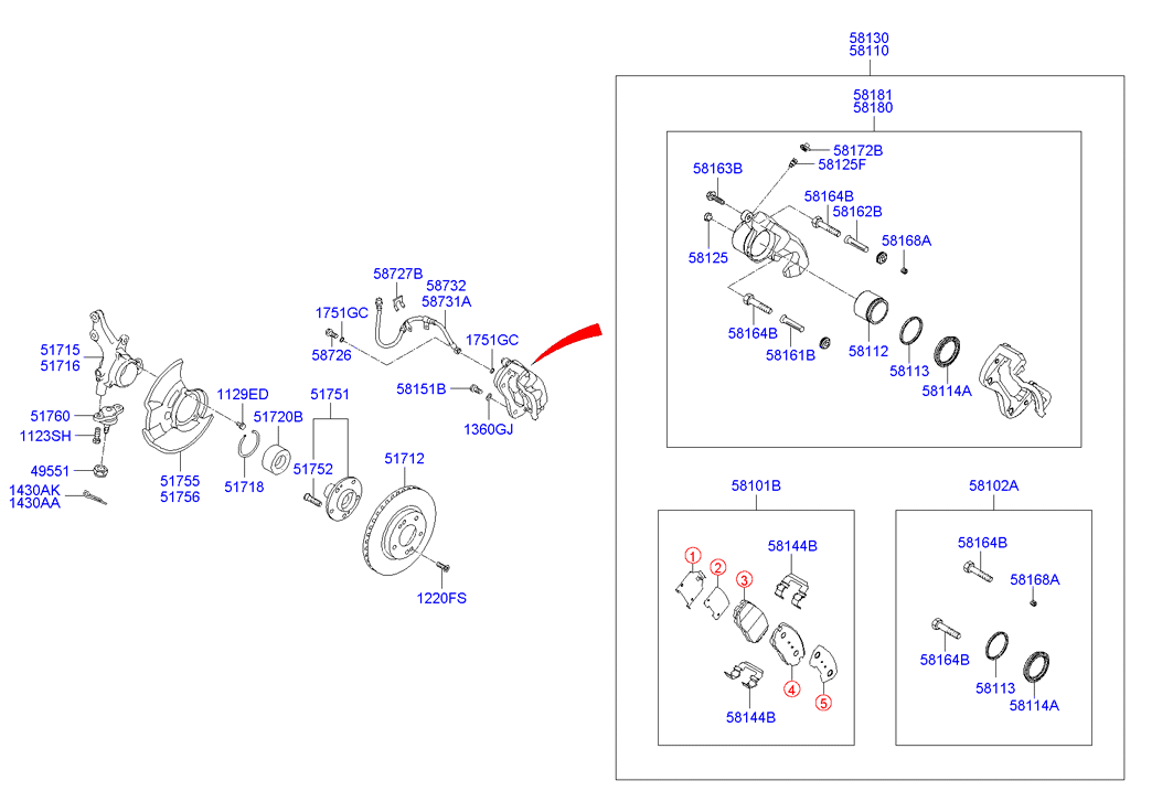 Hyundai 58180-2HA00 - Jarrusatula inparts.fi