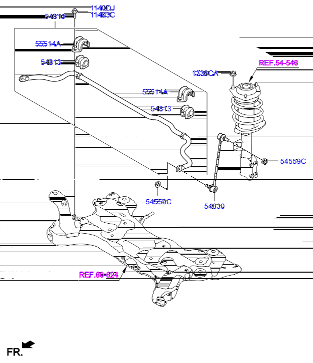 Hyundai 54830-2V000 - Tanko, kallistuksenvaimennin inparts.fi