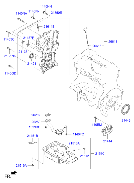 Hyundai 21510-2E022 - Öljypohja inparts.fi