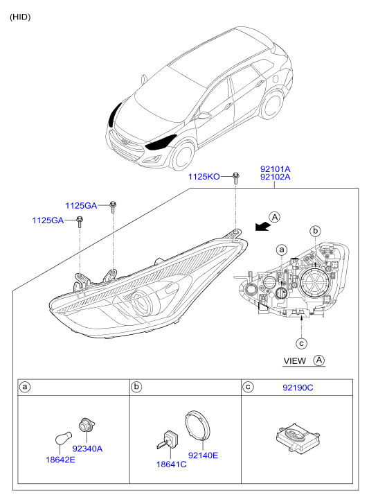 KIA 921662V000 - Polttimo, huomiovalo inparts.fi