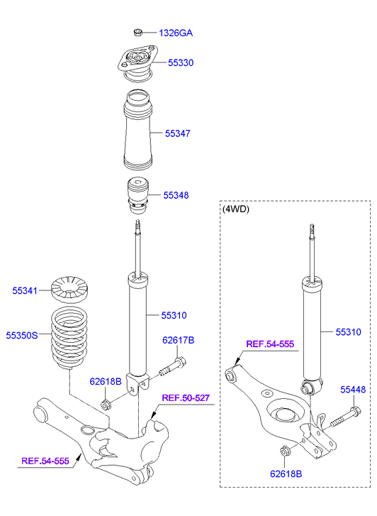 KIA 55348-3W000 - Vaimennuskumi, jousitus inparts.fi