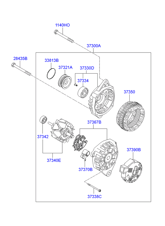 Hyundai 37300 2A850 - Laturi inparts.fi