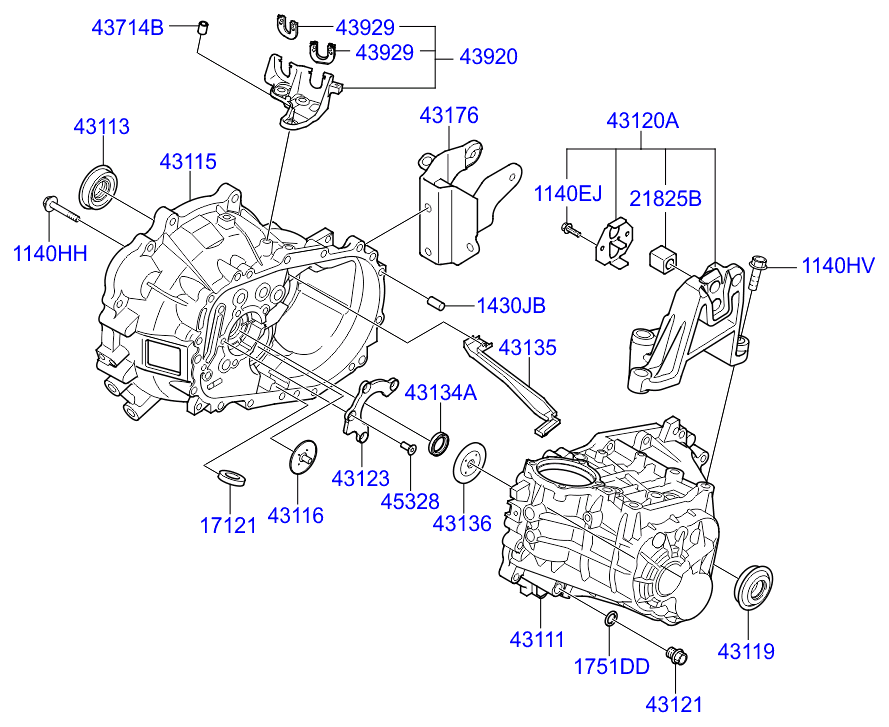 Hyundai 0K211-17121 - Kytkinpaketti inparts.fi