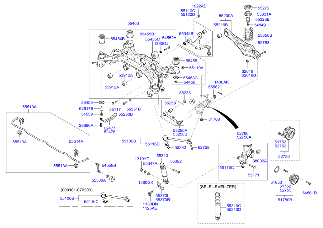 Hyundai 55530-2B000 - Tanko, kallistuksenvaimennin inparts.fi