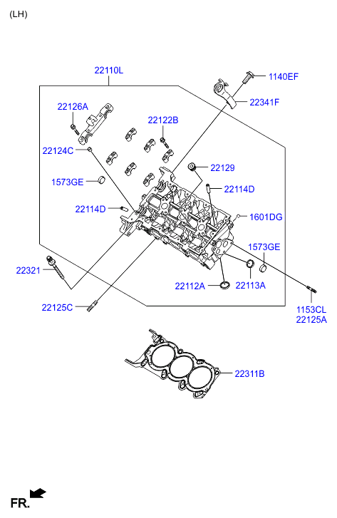 KIA 22311-3C230 - Tiiviste, sylinterikansi inparts.fi