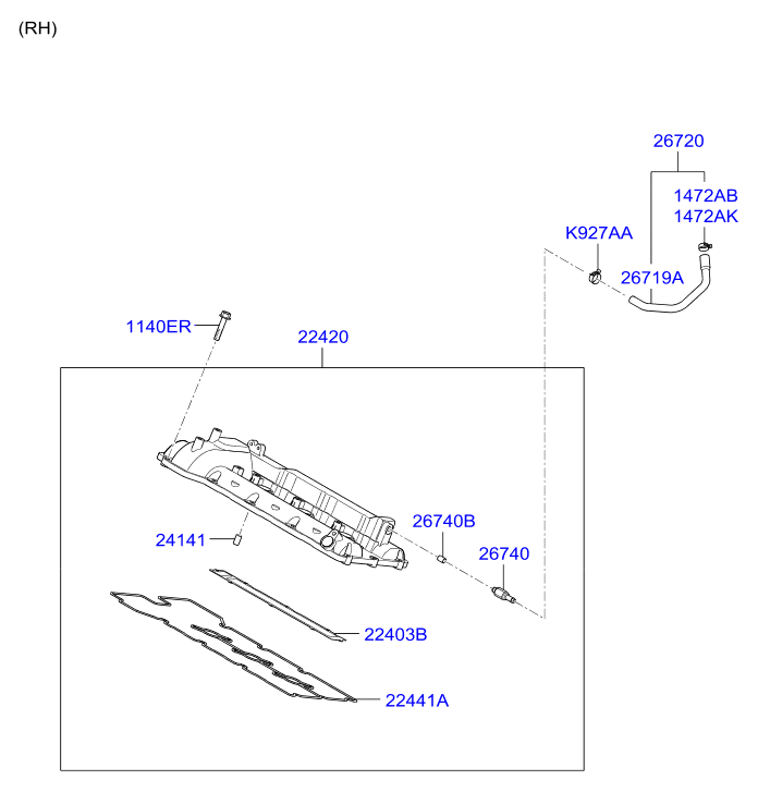 KIA 22441-3C110 - Tiiviste, venttiilikoppa inparts.fi