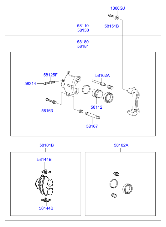 Hyundai 5810125A20 - Jarrupala, levyjarru inparts.fi