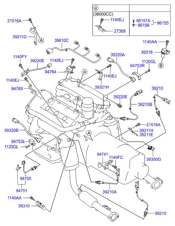 KIA 39220-3C100 - Tunnistin, jäähdytysnesteen lämpötila inparts.fi