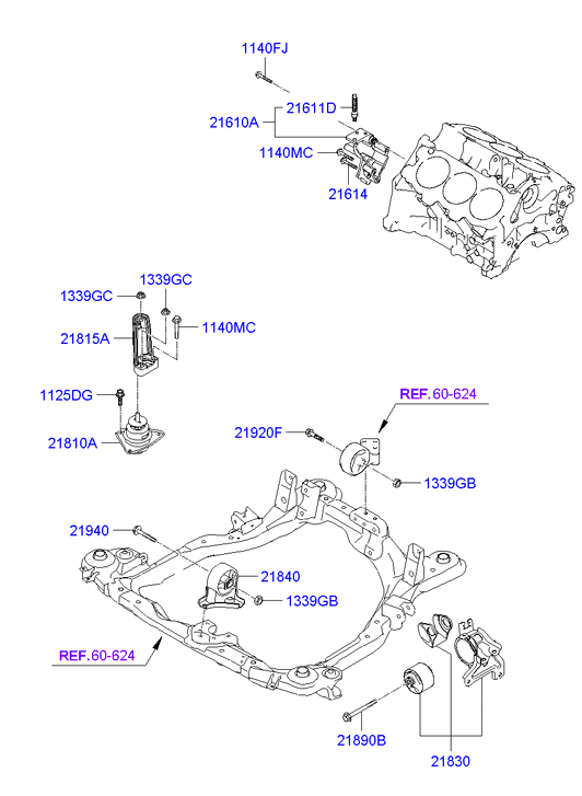 KIA 218302E400 - Moottorin tuki inparts.fi