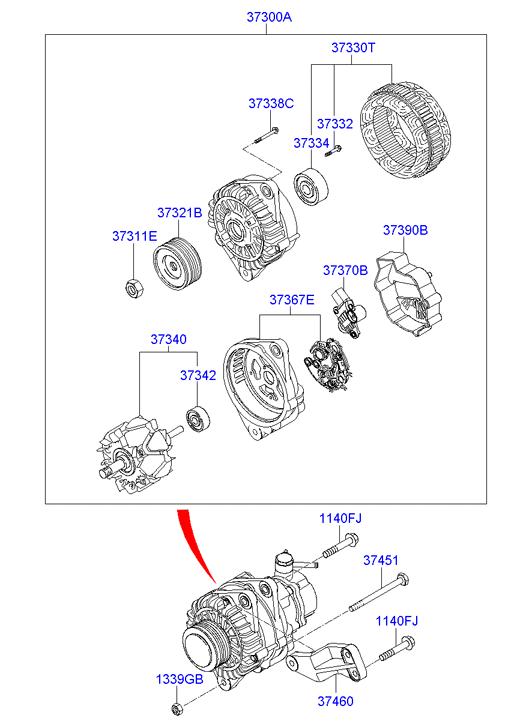 Hyundai 3734037800 - Rotor assy - generator inparts.fi