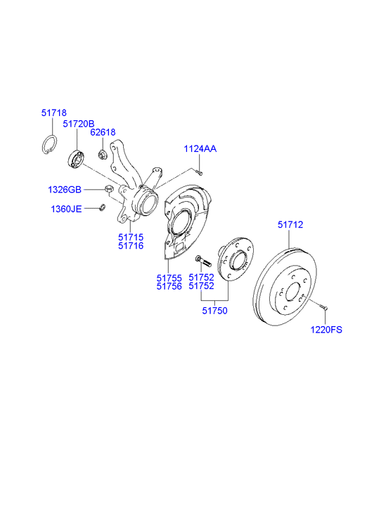 KIA 51712-2C000 - Jarrulevy inparts.fi