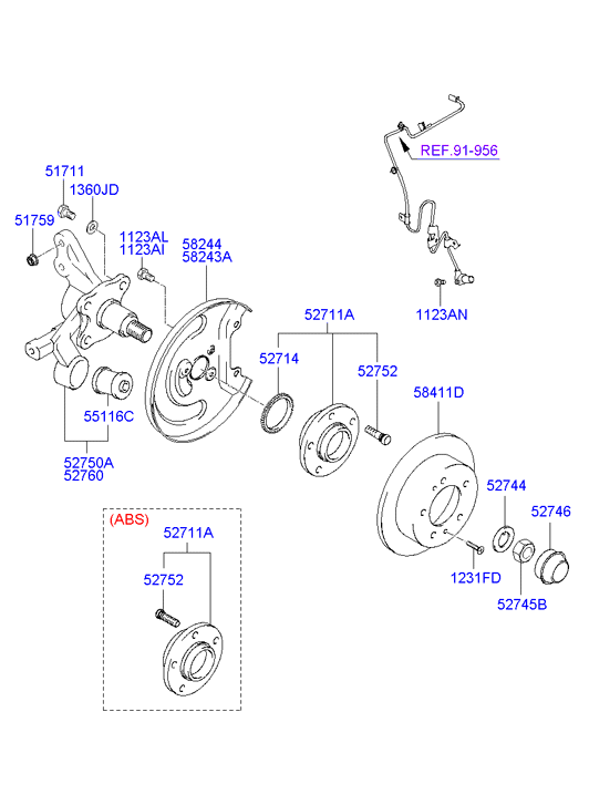 Hyundai 584112C000 - Jarrulevy inparts.fi