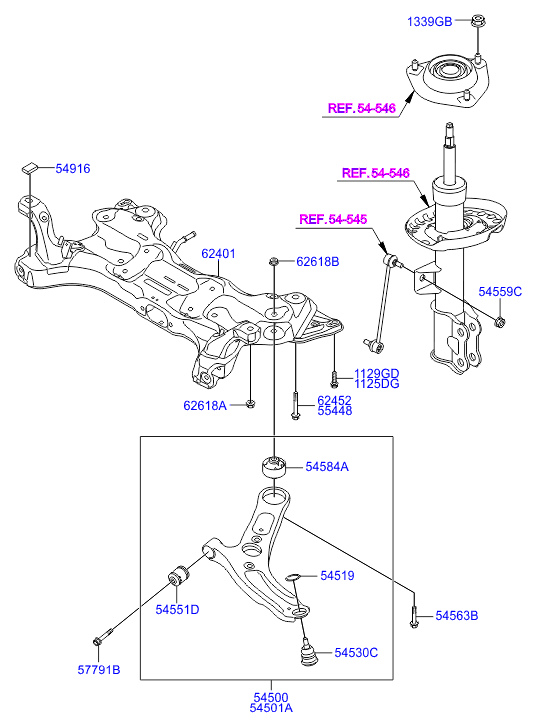 KIA 54584-3X000 - Tukivarren hela inparts.fi