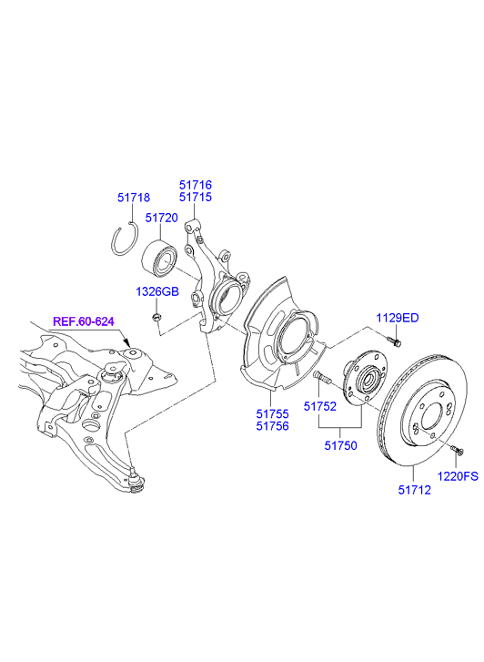 KIA 51712 1M500 - Jarrulevy inparts.fi