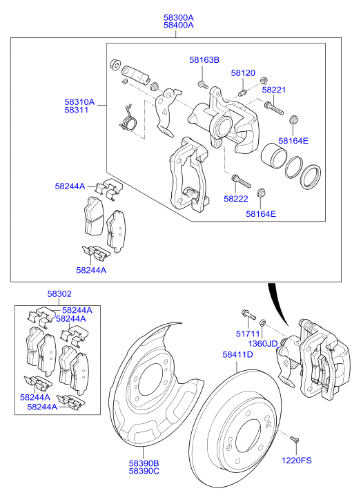 KIA 58302 2VA30 - Jarrupala, levyjarru inparts.fi