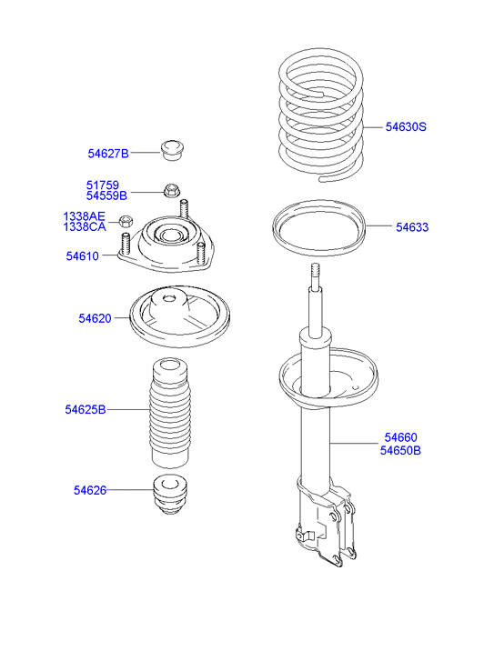 Hyundai 54610-2D100 - Jousijalan tukilaakeri inparts.fi