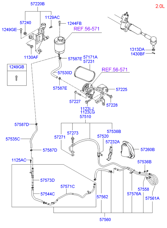 Hyundai 57170-2D001 - Moniurahihna inparts.fi