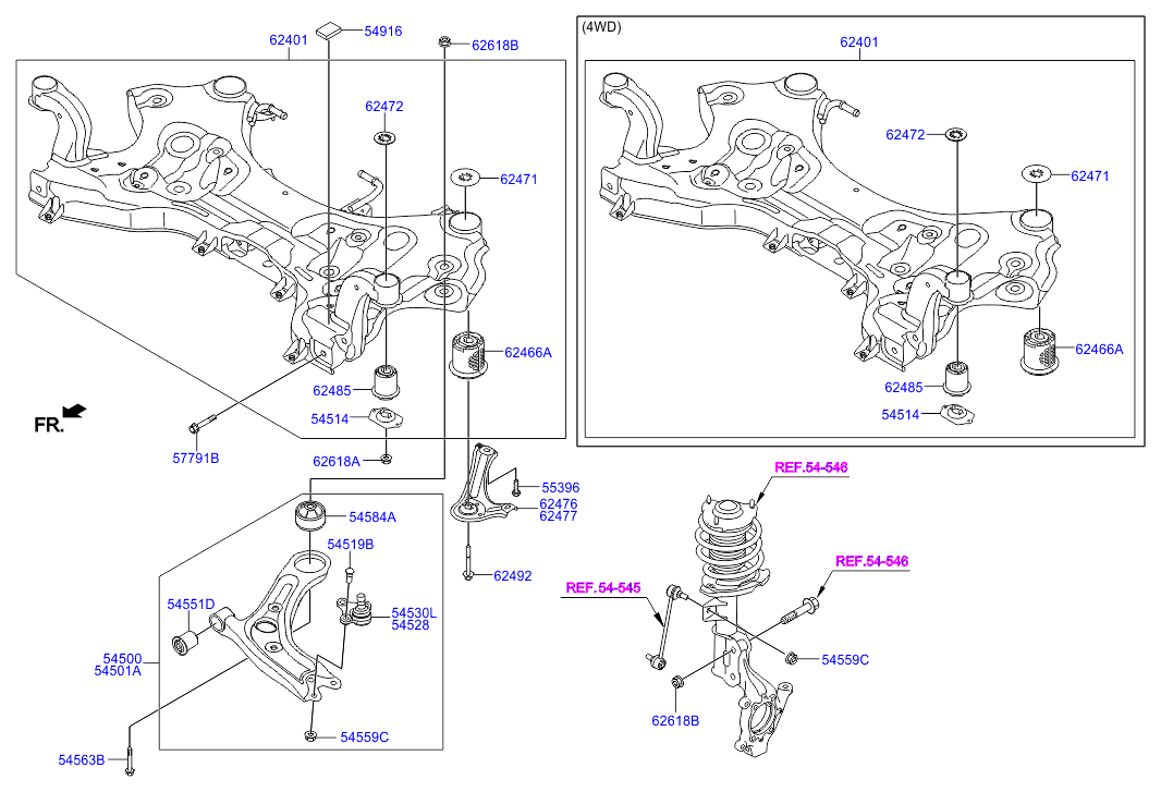 KIA 54551-C5000 - Tukivarren hela inparts.fi