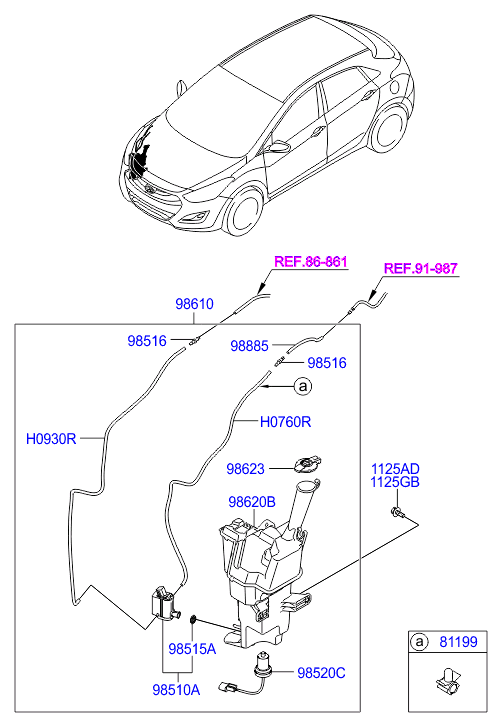 Hyundai 98620A6010 - Pesunestesäiliö, lasinpesu inparts.fi