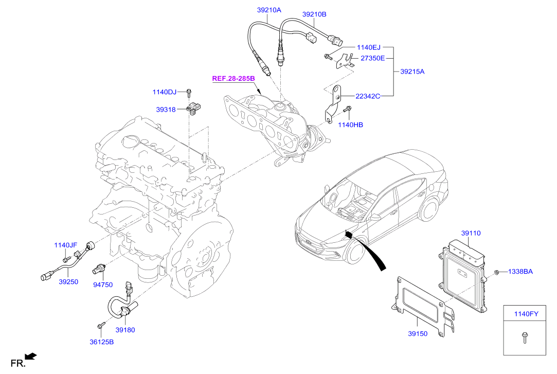 Hyundai 39210-2E771 - Lambdatunnistin inparts.fi