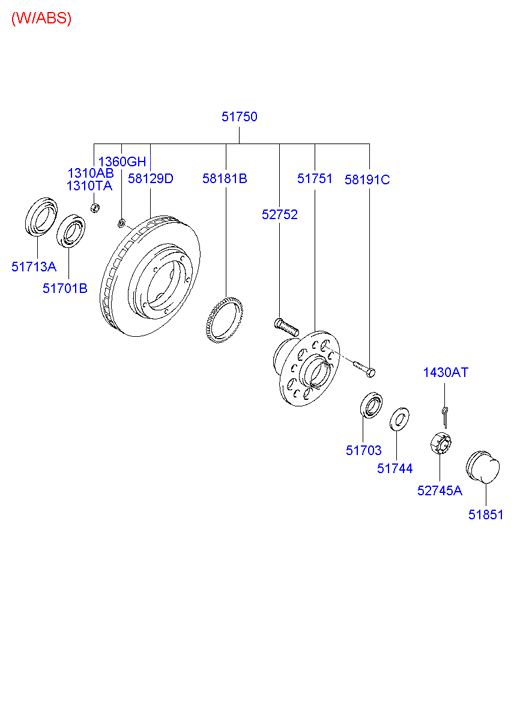 Chrysler 5170144030 - Pyöränlaakerisarja inparts.fi