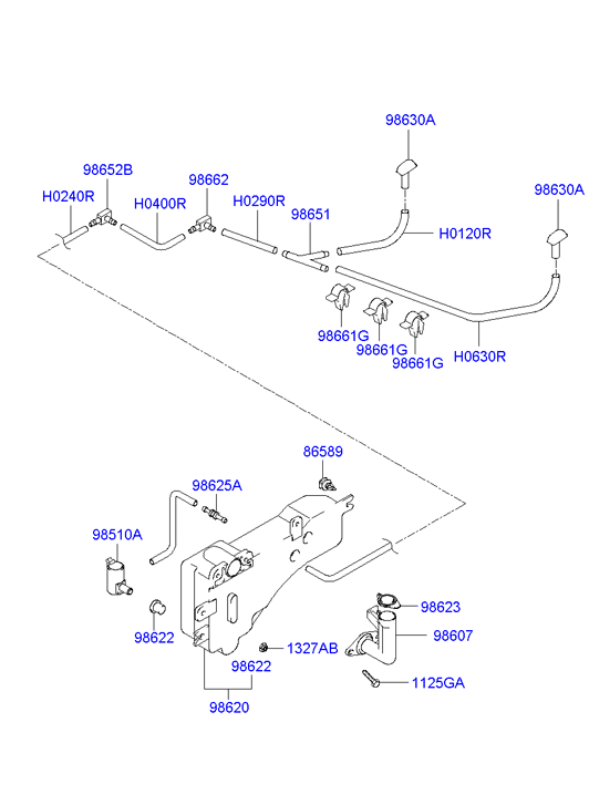 Hyundai 9851034000 - Pesunestepumppu, lasinpesu inparts.fi