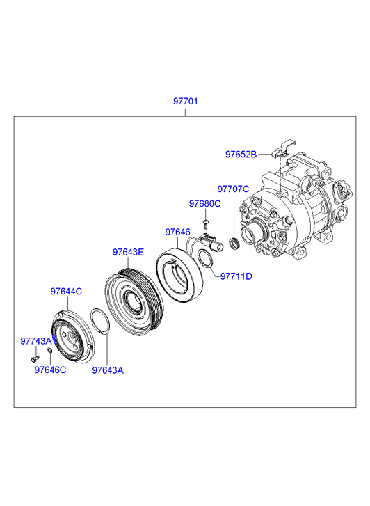 KIA 97701-3K220 - Kompressori, ilmastointilaite inparts.fi