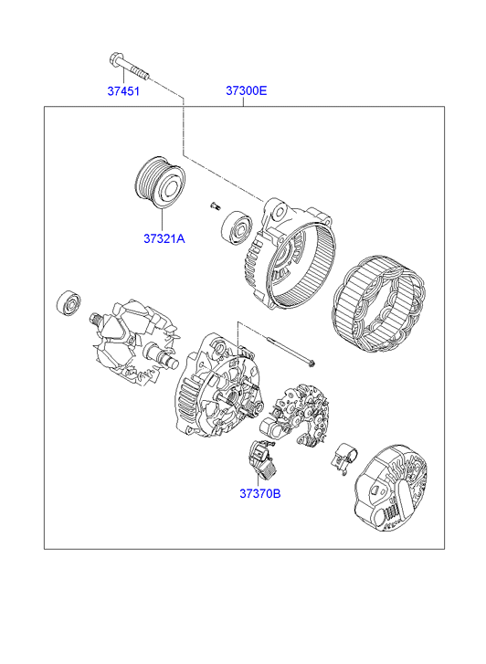 Hyundai 373702G400 - Jänniteensäädin inparts.fi