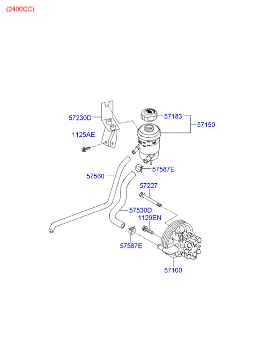 KIA 57100-1U000 - Hydrauliikkapumppu, ohjaus inparts.fi