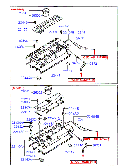 Hyundai 22442-42000 - Tiiviste, venttiilikoppa inparts.fi