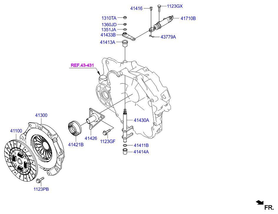 Hyundai 41100-39266 - Kytkinlevy inparts.fi