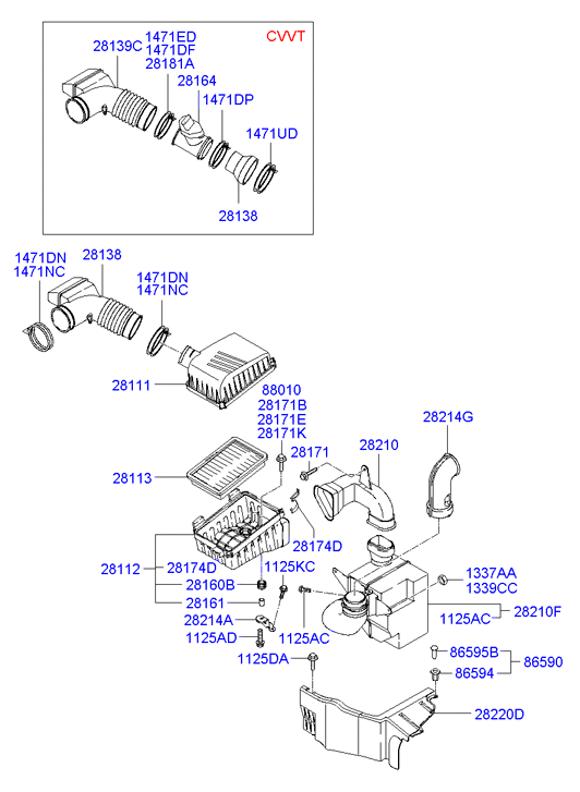 Hyundai 28113-2D000 - Ilmansuodatin inparts.fi