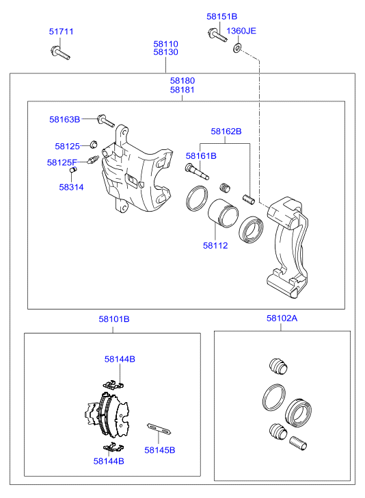 Hyundai 5811017400 - Jarrusatula inparts.fi