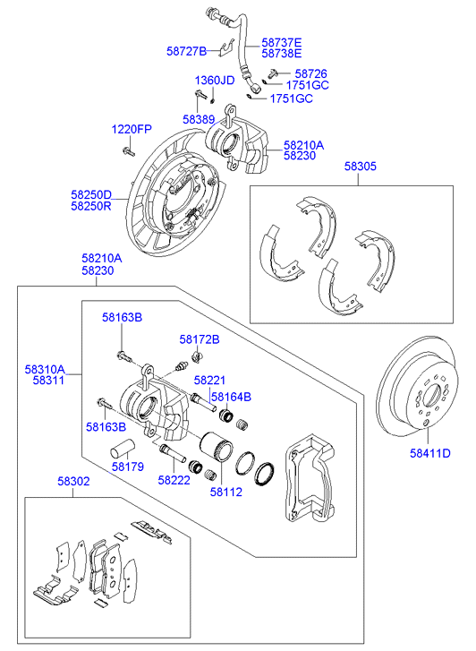 Hyundai 587382B000 - Jarruletku inparts.fi